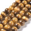 Natural Tiger Eye Round Bead Strands G-L411-07-4mm-2