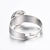 Adjustable 304 Stainless Steel Finger Rings Components STAS-G187-01P-8mm-2