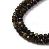 Natural Golden Sheen Obsidian Beads Strands G-G139-B24-01-4