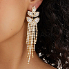 Real 18K Gold Plated Brass Dangle Stud Earrings WY4704-1-2