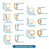 Fashewelry 14Pcs 7 Styles Brass Hoop Earrings KK-FW0001-07-6