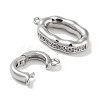 Brass Micro Pave CLear Cubic Zirconia Interlocking Clasps KK-C051-49P-2