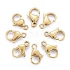 Ion Plating(IP) 304 Stainless Steel Lobster Claw Clasps STAS-H353-E-02G-1
