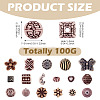 100G Mixed Antique Style Acrylic Beads MACR-TA0002-38-2