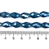 Transparent Electroplate Glass Beads Strands EGLA-N013-T4mm-B25-4