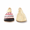 Winter Theme Printed Alloy Pendants PALLOY-H127-03G-04-1