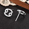 925 Sterling Silver Stud Earrings EJEW-K303-01S-04-2