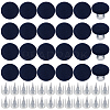 24 Bags Flat Round Cloth Cap Nail Buttons BUTT-BC0001-21B-1