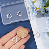 2 Pairs 925 Sterling Silver Hoop Earring Findings STER-BBC0007-15-3