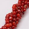 Natural Striped Agate/Banded Agate Bead Strands G-G882-10mm-D03-1
