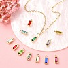 12Pcs 12 Colors Real 14K Gold Plated 304 Stainless Steel Charms STAS-CJ0002-57-6