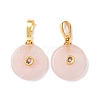 Natural Rose Quartz Pendants G-P628-03G-08-1