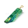 20Pcs Electroplated Natural Quartz Crystal Pendants PALLOY-AB00141-5