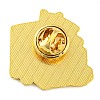 Golden Zinc Alloy Brooches JEWB-Z015-01D-2