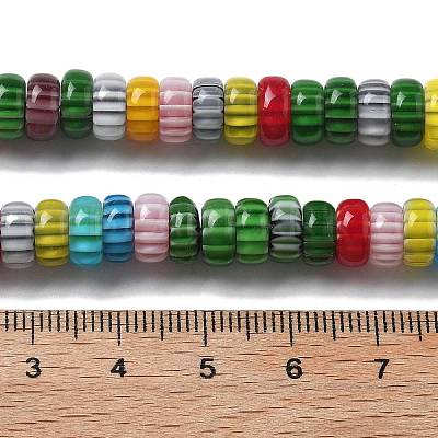 Handmade Millefiori Lampwork Beads Strands LAMP-F035-05-1