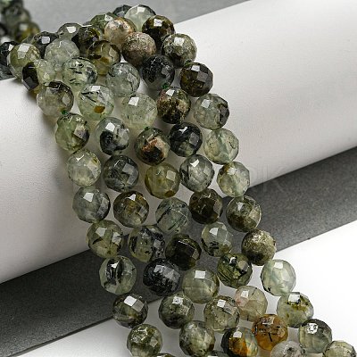 Natural Prehnite Beads Strands X-G-G457-8mm-03F-01-1