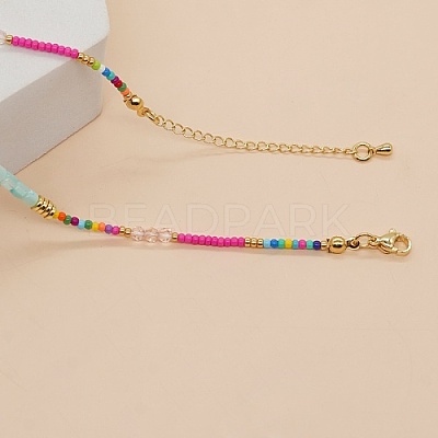 Glass Seed Beaded Necklaces for Women LO6603-1