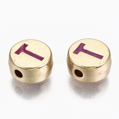 Alloy Enamel Beads ENAM-S122-029T-RS-1