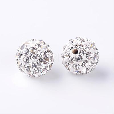 Polymer Clay Rhinestone Beads RB-H284-10MM-001-1