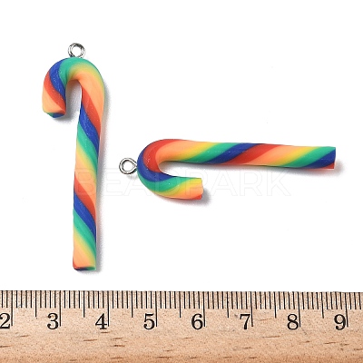 Handmade Polymer Clay Big Pendants CLAY-P005-05P-05-1