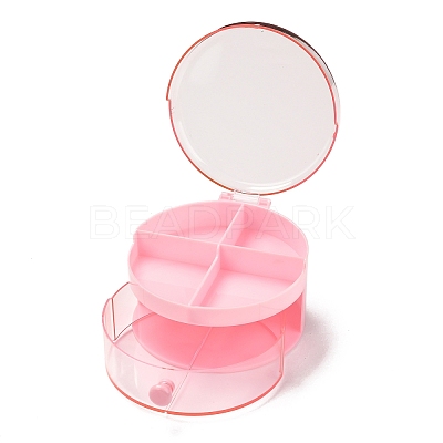 Round Plastic Jewelry Boxes LS-OBOX-F006-08-1