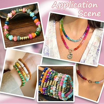 1 Strand Natural & Synthetic Mixed Stone Beads Strands G-PA0002-18-1