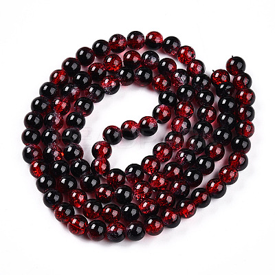 Transparent Crackle Glass Bead Strands X-GLAA-T025-8mm-02G-1