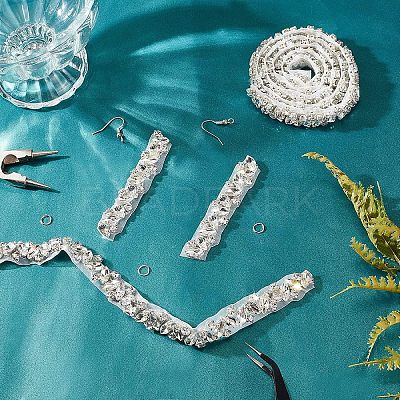 1 Yard Glass Crystal Hotfix Rhinestone Trimming DIY-FG0003-39-1