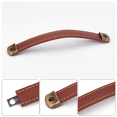 4 Sets 2 Colors PU Leather Drawer Handles DIY-GF0006-73-1