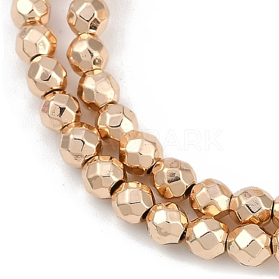 Baking Paint Electroplated Synthetic Non-magnetic Hematite Beads Strands G-H072-A01-01C-1