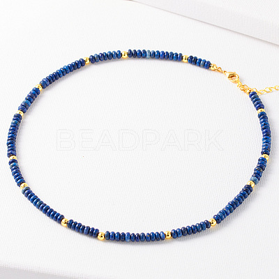 Simple Design Natural Lapis Lazuli Beaded Necklaces for Women JH7309-9-1