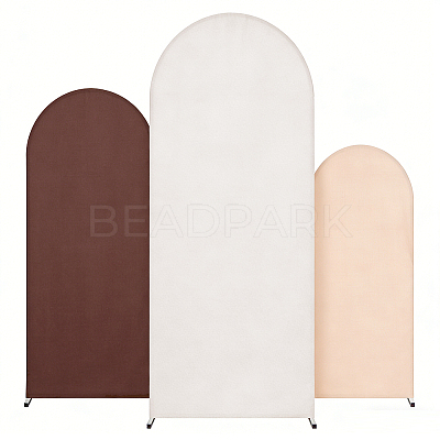 3Pcs 3 Colors Cloth Arch Background Cover for Wedding Party Decor AJEW-DC0004-02-1