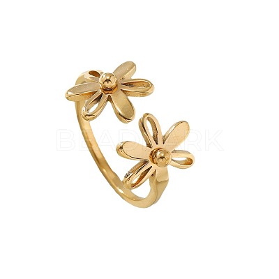 304 Stainless Steel Open Cuff Rings for Women FS-WG642B9-06-1