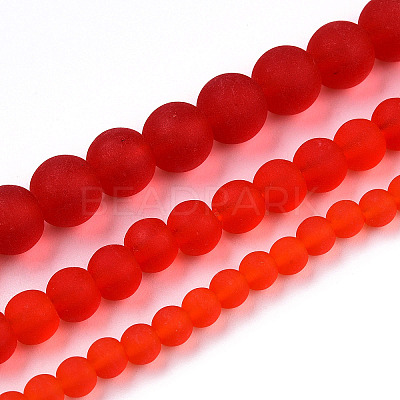 Transparent Glass Beads Strands X-GLAA-T032-T6mm-MD09-1