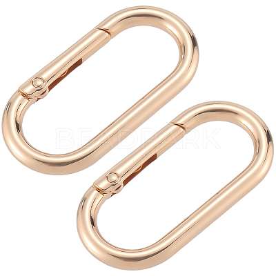 6Pcs Alloy Spring Gate Rings FIND-SP0001-24KCG-1