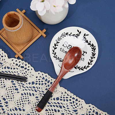 Ceramic Spoon Holders AJEW-WH0083-38A-1