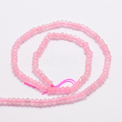 Dyed Natural Malaysia Jade Rondelle Beads Strands X-G-E316-2x4mm-32-1