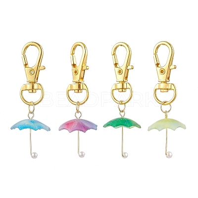 Umbrella Acrylic Pendant Decorations HJEW-JM02963-1