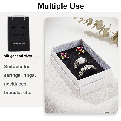 Cardboard Jewelry Boxes LS-CBOX-WH0003-32-1