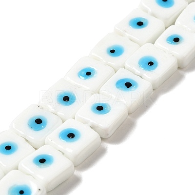Handmade Evil Eye Lampwork Beads Strands LAMP-G154-03G-1
