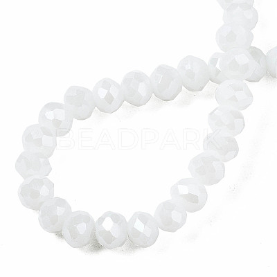 Electroplate Glass Beads Strands X-EGLA-A034-P8mm-A21-1
