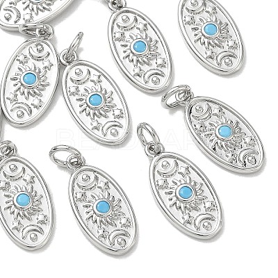 SHEGRACE Brass Micro Pave Cubic Zirconia Pendants XGRQ4G259-550P-1