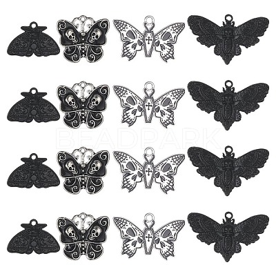 24Pcs 4 Style Alloy Enamel Pendants FIND-SC0005-08-1
