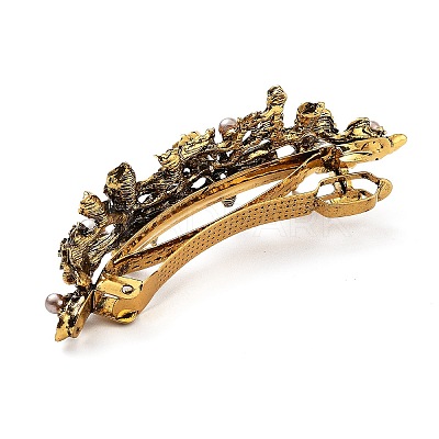 Flower Alloy Rhinestone Hair Barrettes LS-PHAR-S604-01AG-04-1
