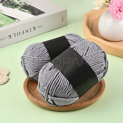 5Pcs Polyester Yarn for Knitting & Crochet YCOR-SZ0001-03G-1