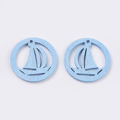 Navy Style Wood Pendants WOOD-L006-13-1