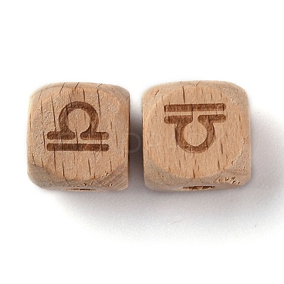 Natural Wood Constellation Beads WOOD-M002-07-1