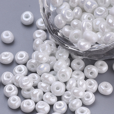 Baking Paint 6/0 Glass Seed Beads SEED-Q025-4mm-M01-1
