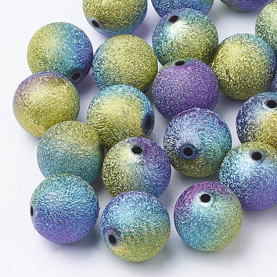 Spray Painted Acrylic Beads X-ACRP-R146-01-1