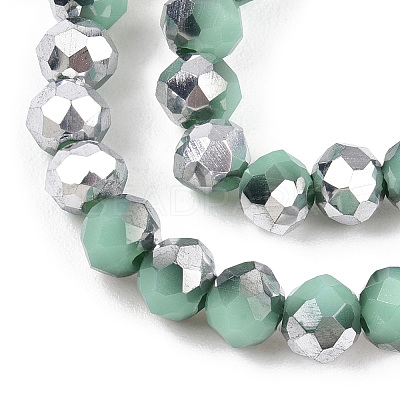 Electroplate Opaque Glass Beads Strands LS-EGLA-A034-P4mm-M13A-1